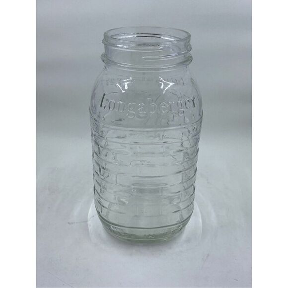 Longaberger  COLLECTOR Blue Rbbon Ball Mason 1 Qt Jar, made in USA - Picture 1 of 6